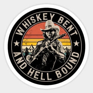 Outlaw Whiskey Hank Jr Vintage Fans Gifts Sticker